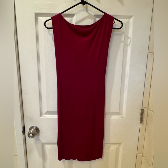 NWT Raspberry Drape Front Mini Dress - Picture 2 of 3